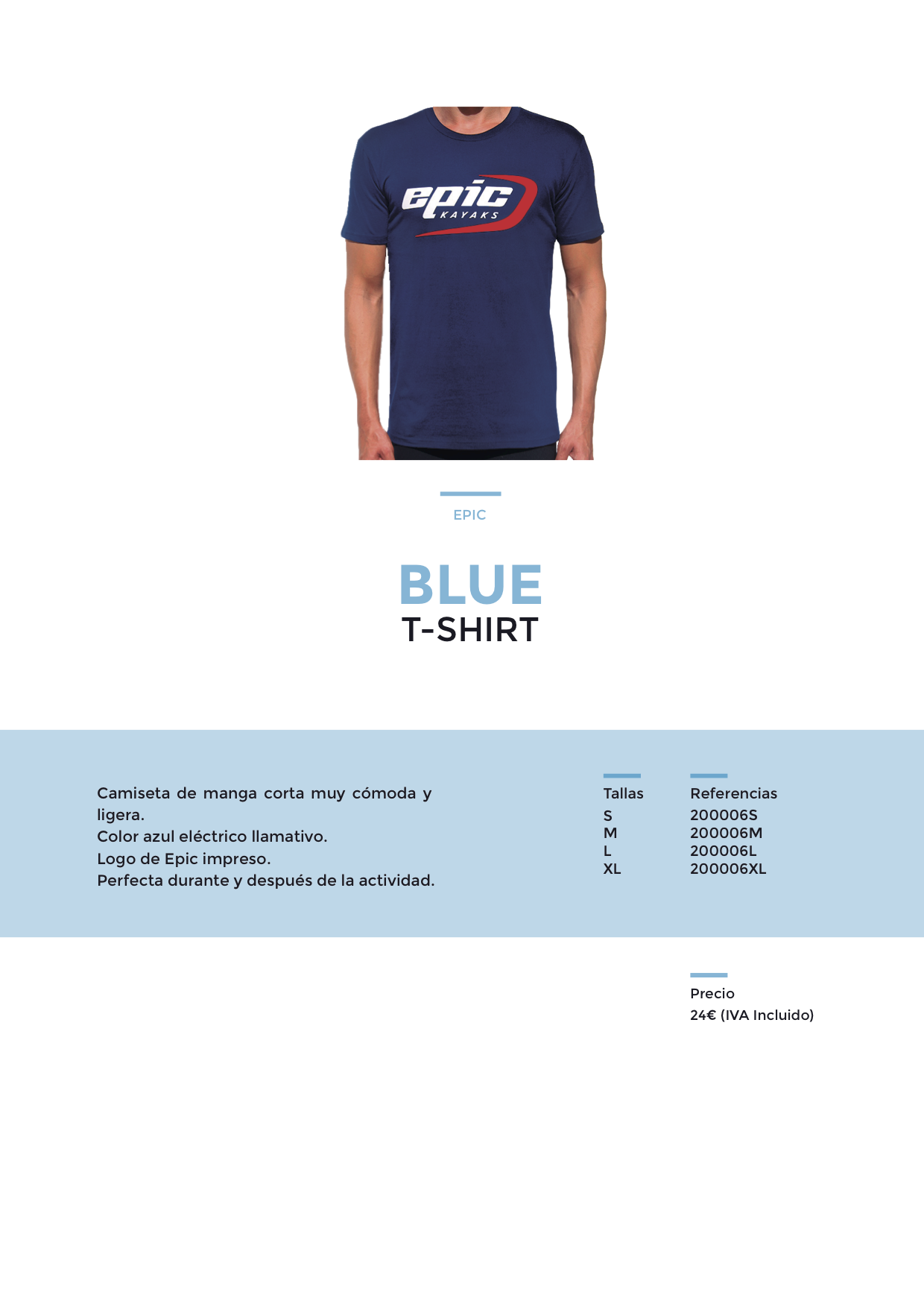Camiseta azul Epic