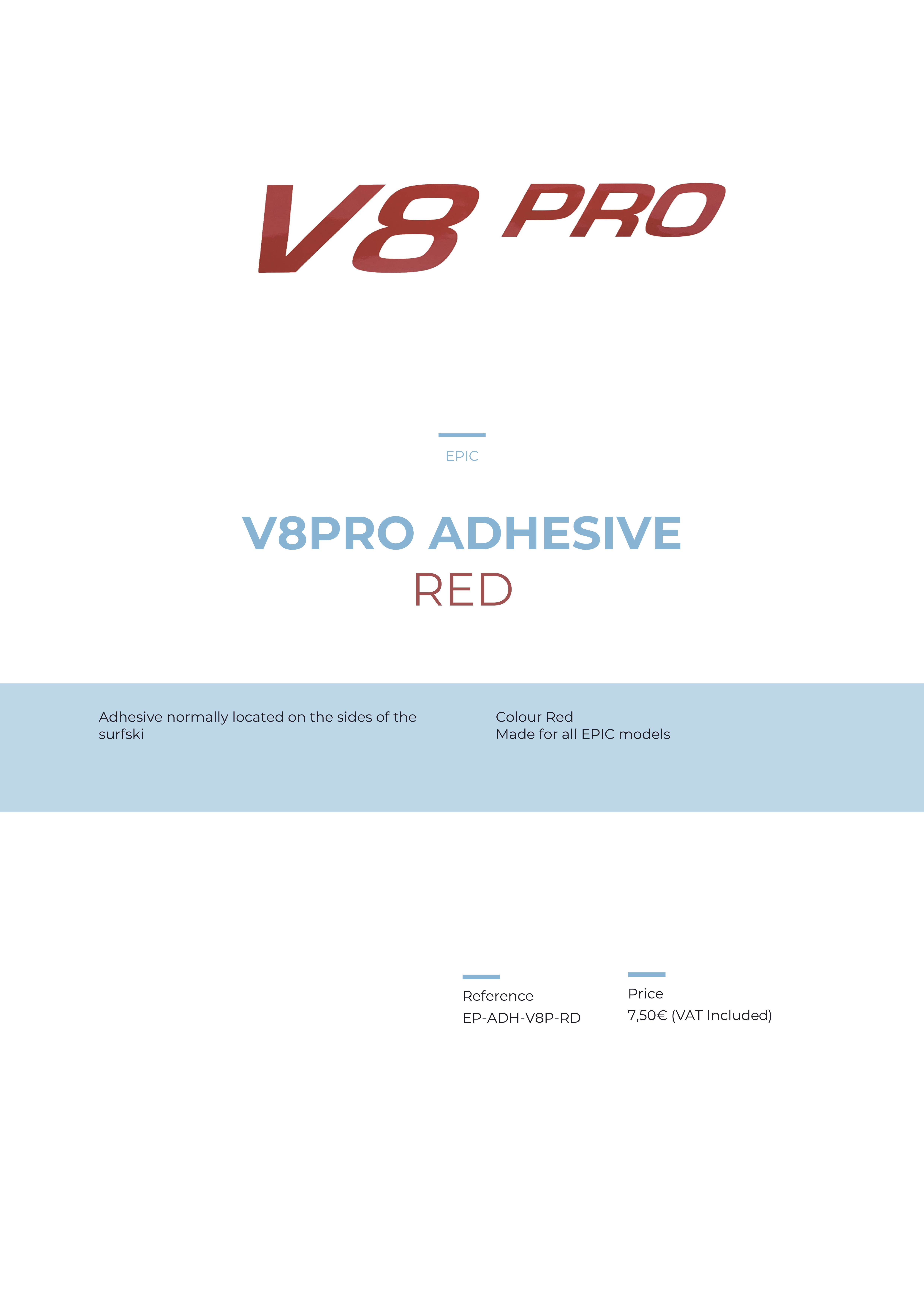 adhesivo v8pro rojo