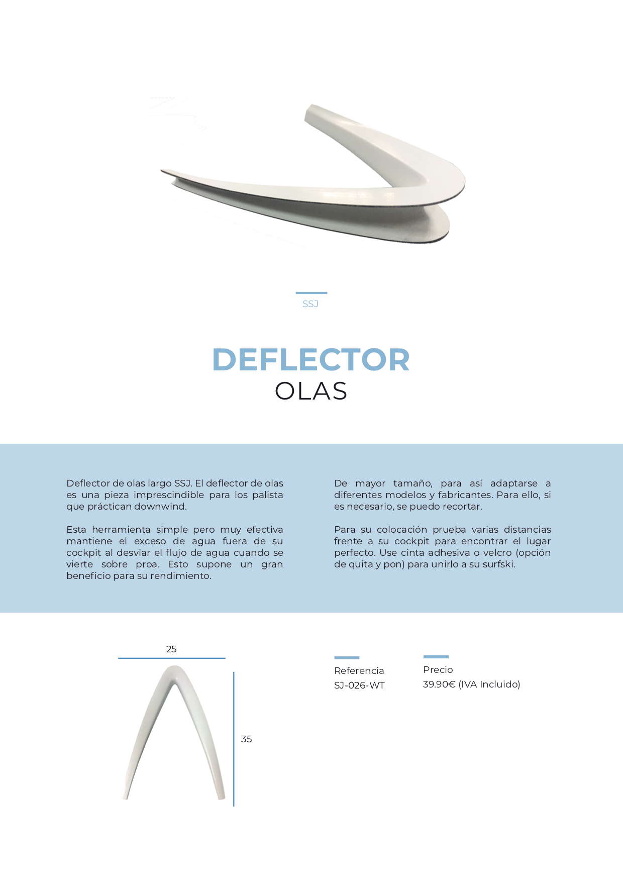 deflector olas blanco ssj