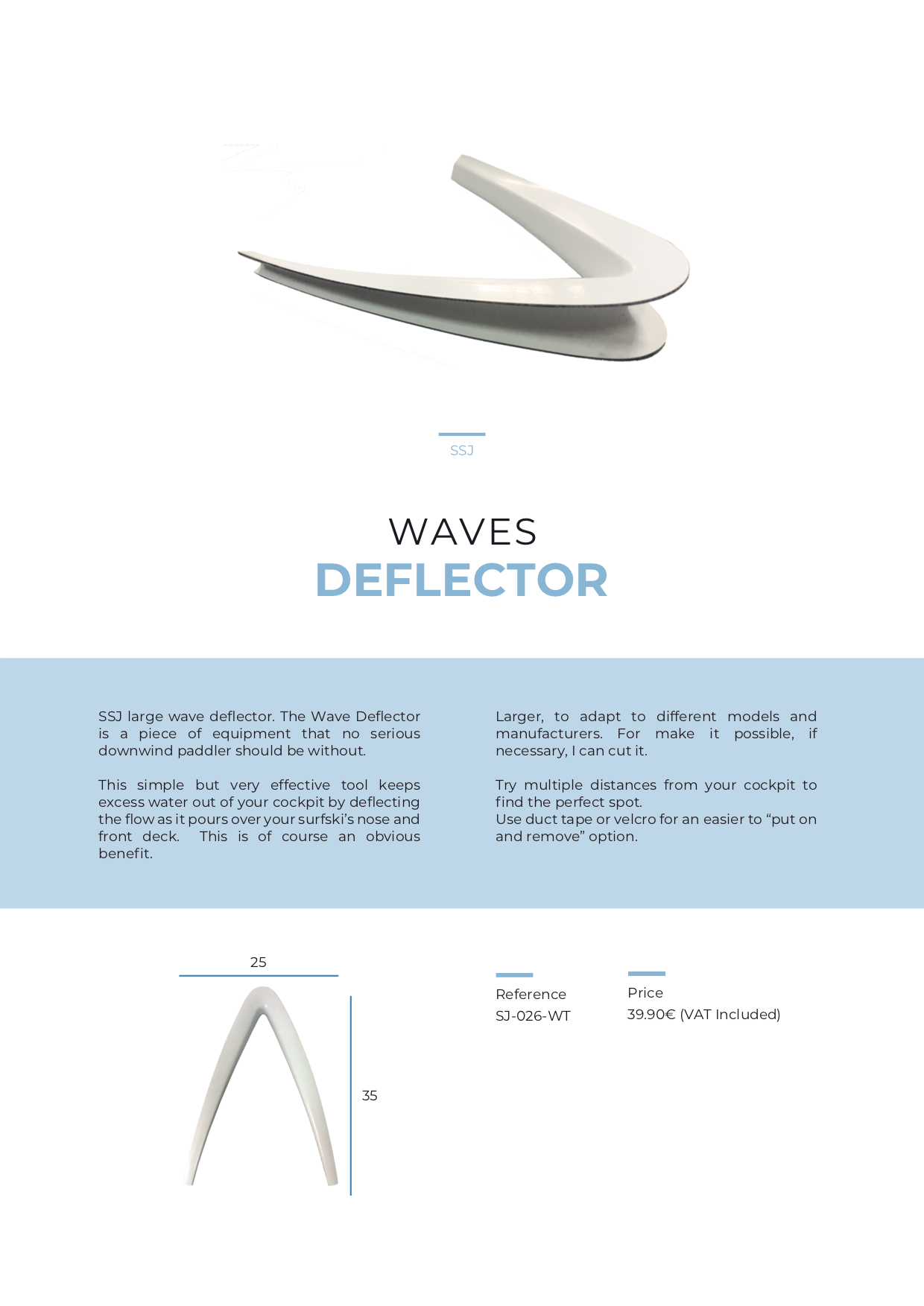 deflector olas blanco ssj