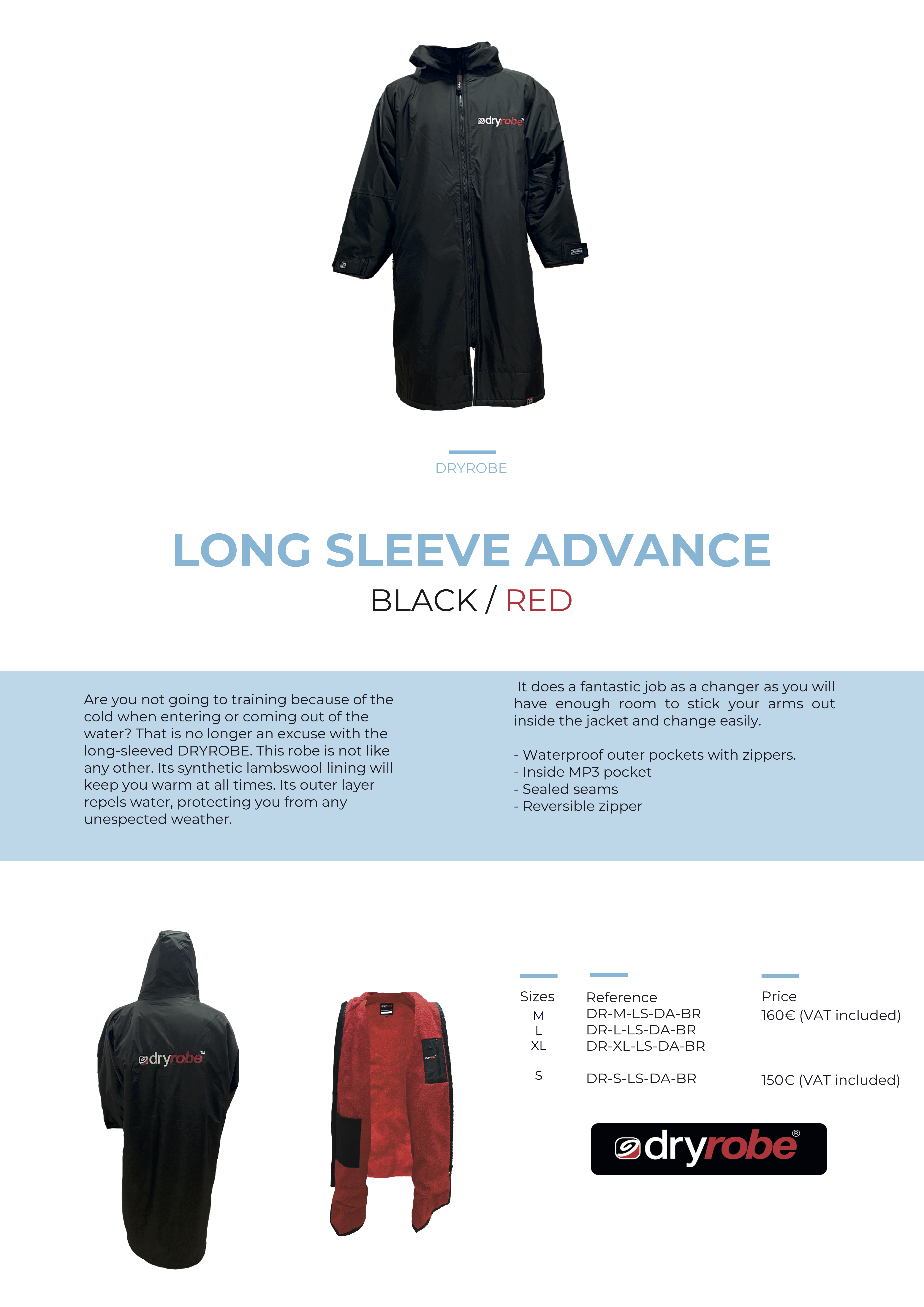 dryrobe negro rojo