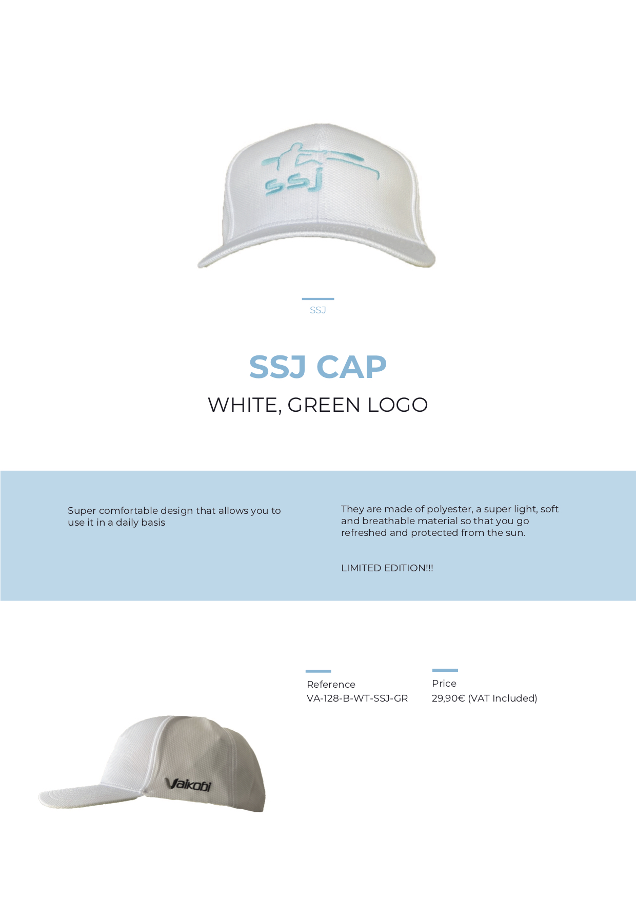 Gorra ssj blanca verde