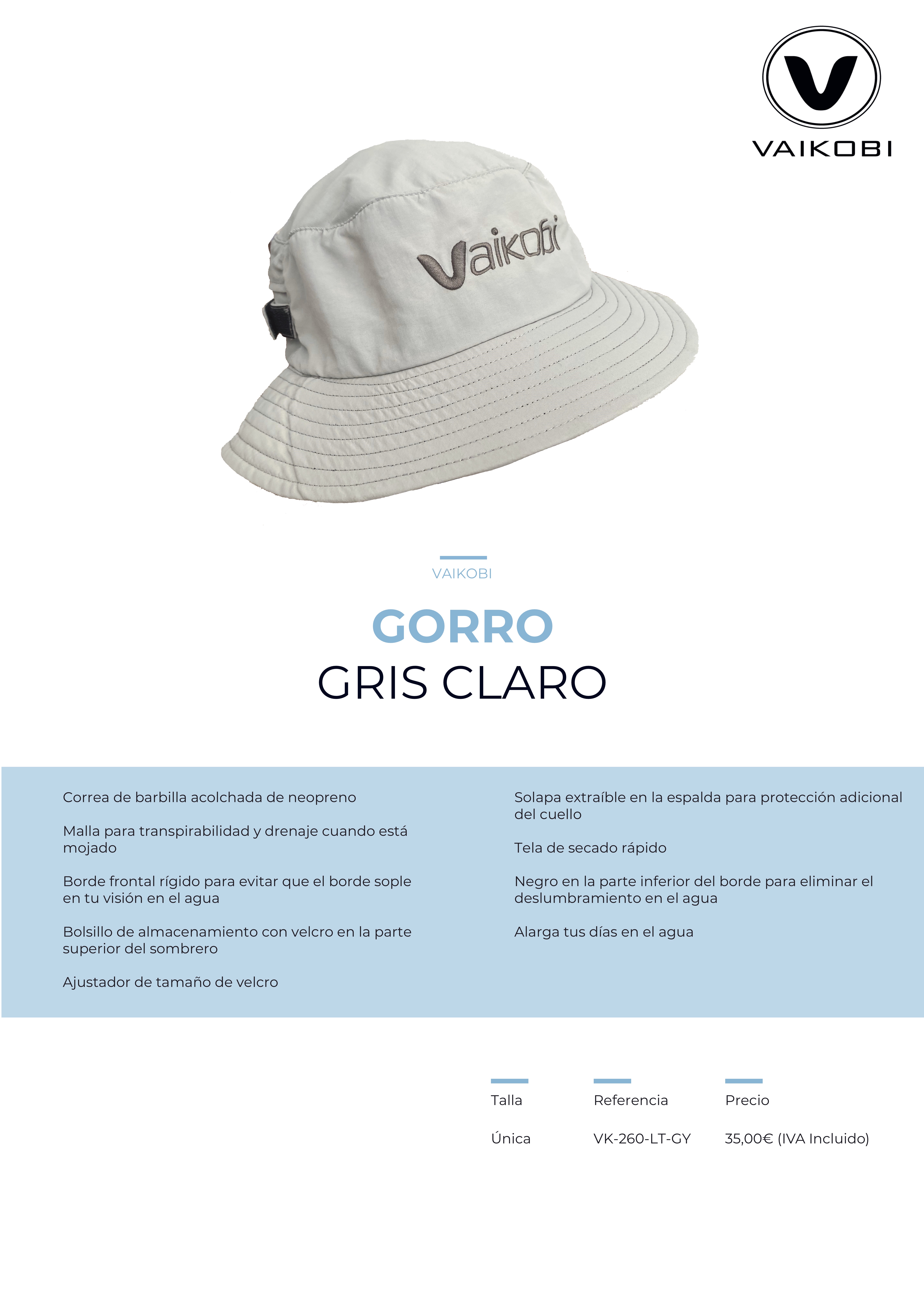 Gorra gris Vaikobi