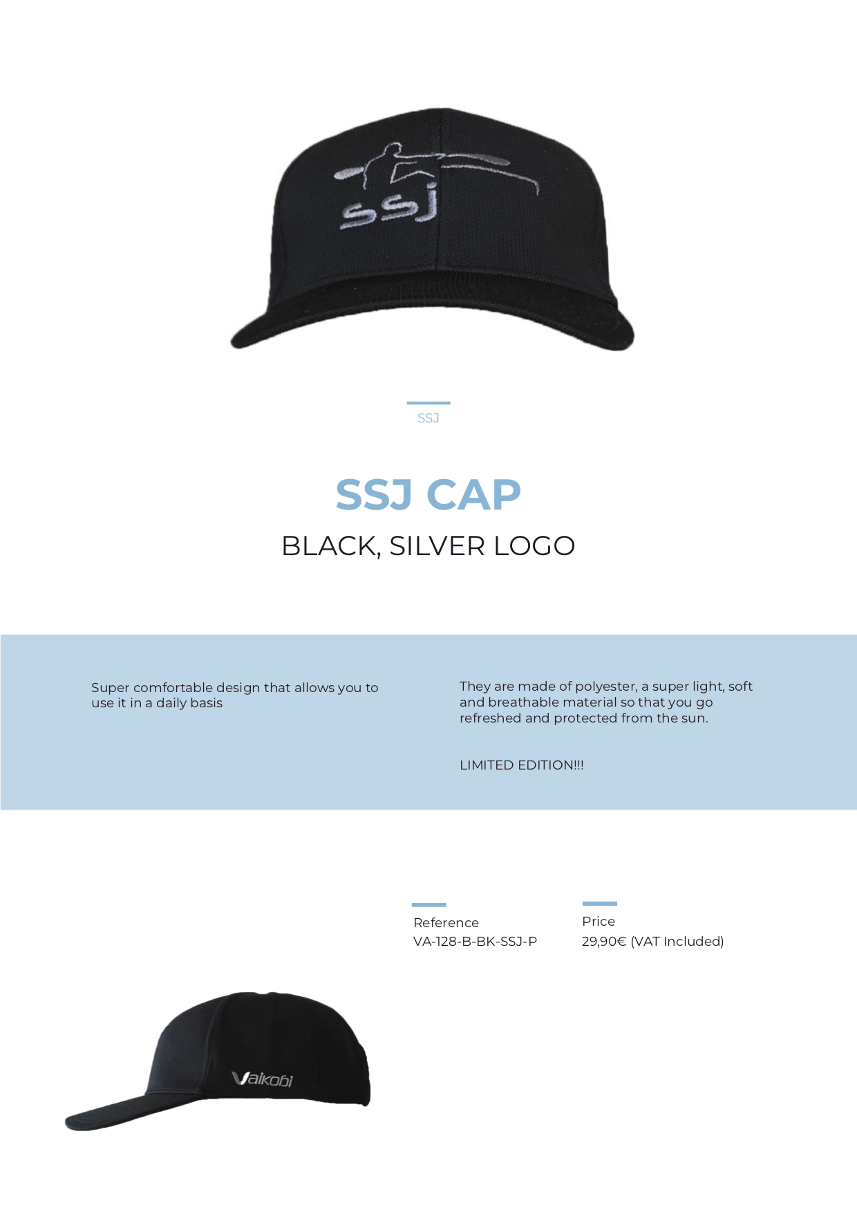 Gorra ssj  negra plata