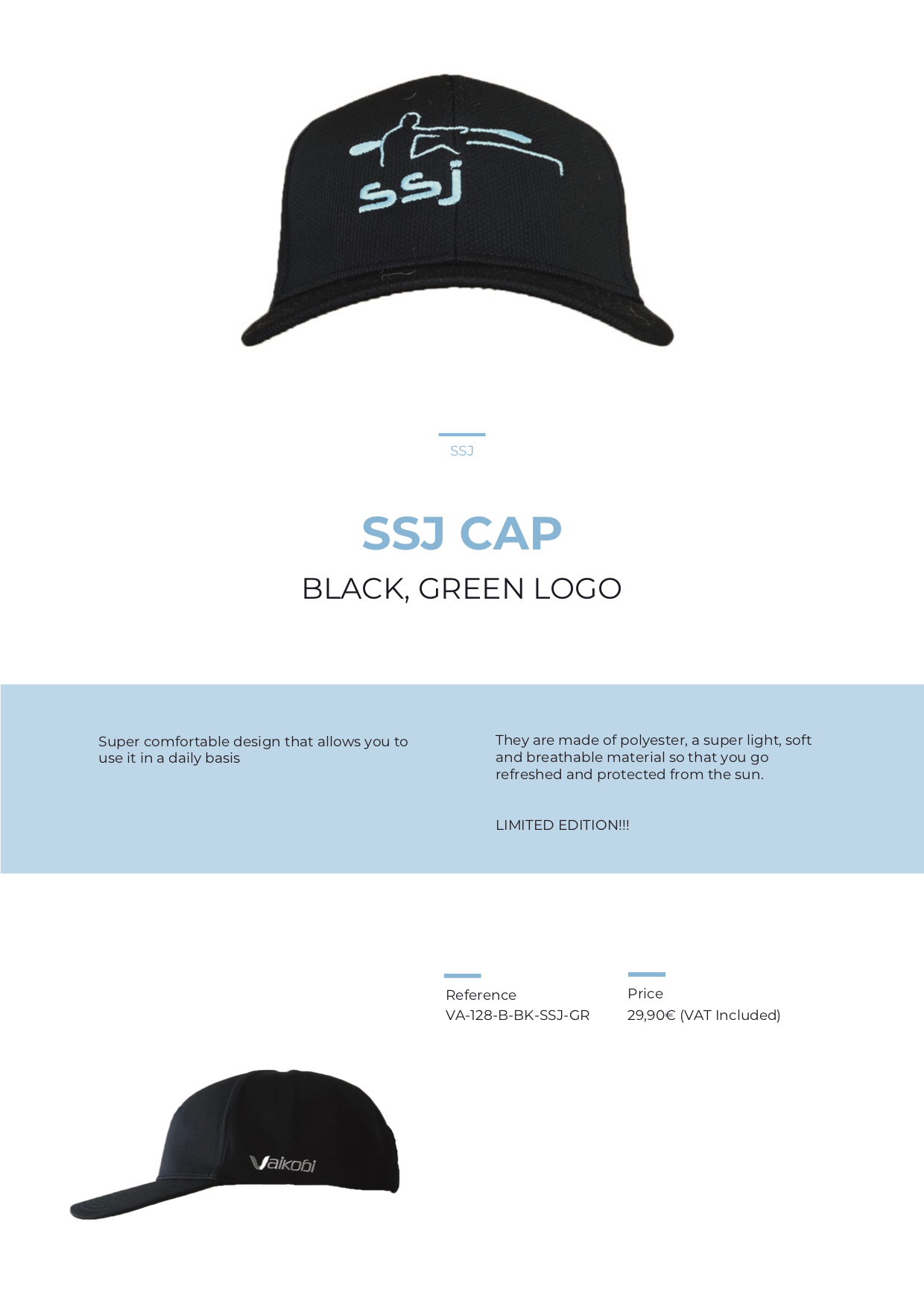 Gorra ssj negra verde