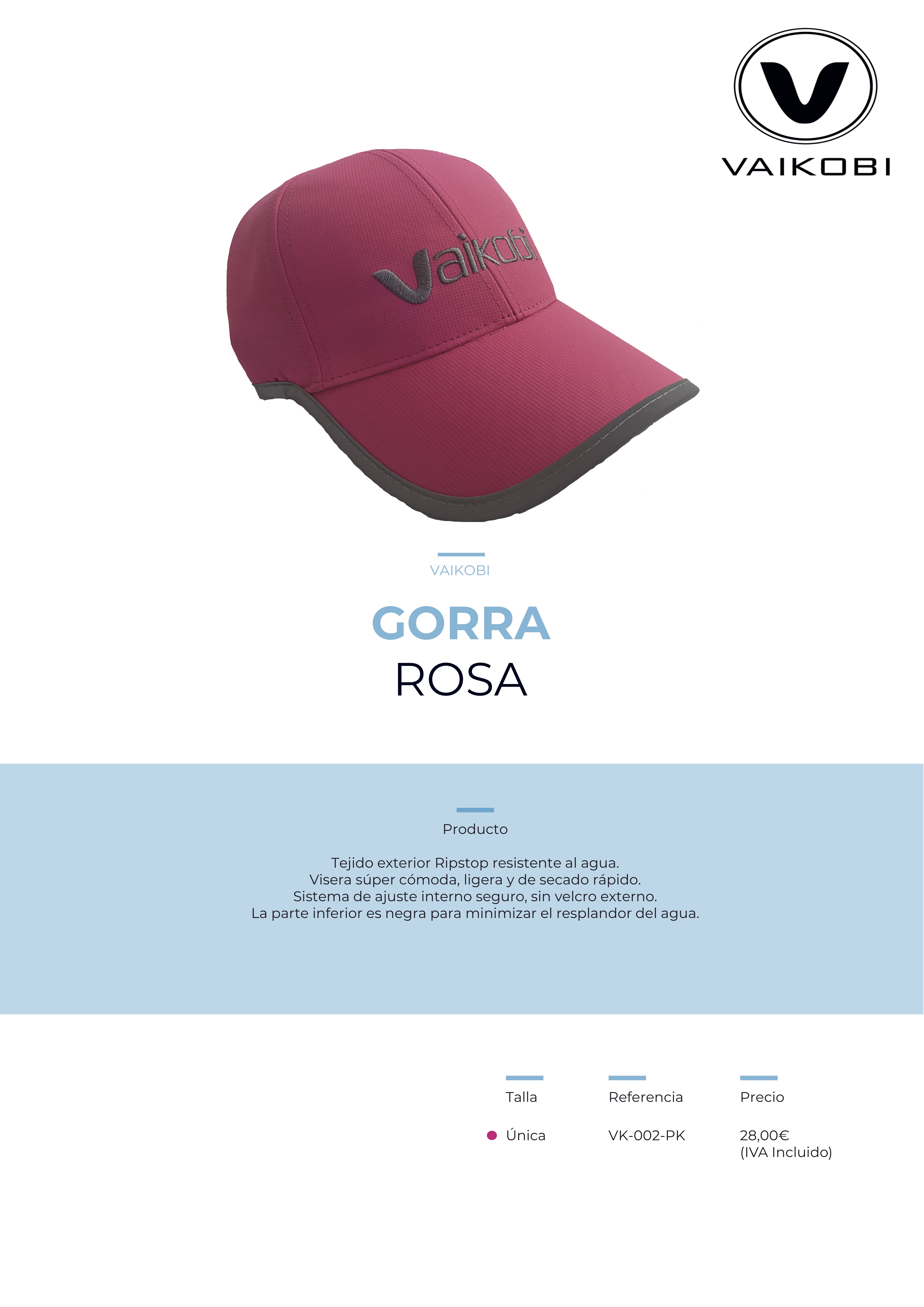 Gorra rosa Vaikobi