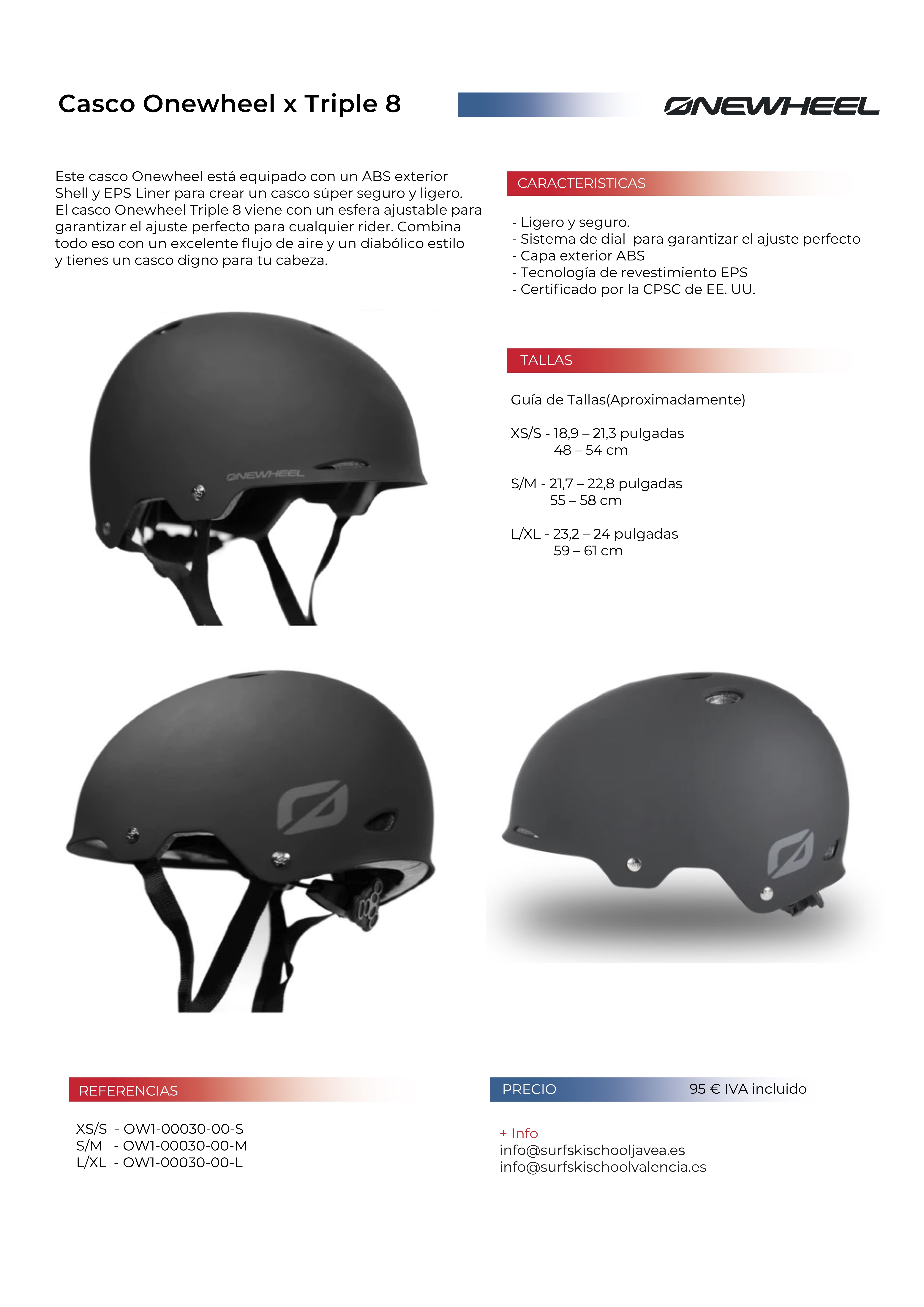 Casco triple 8