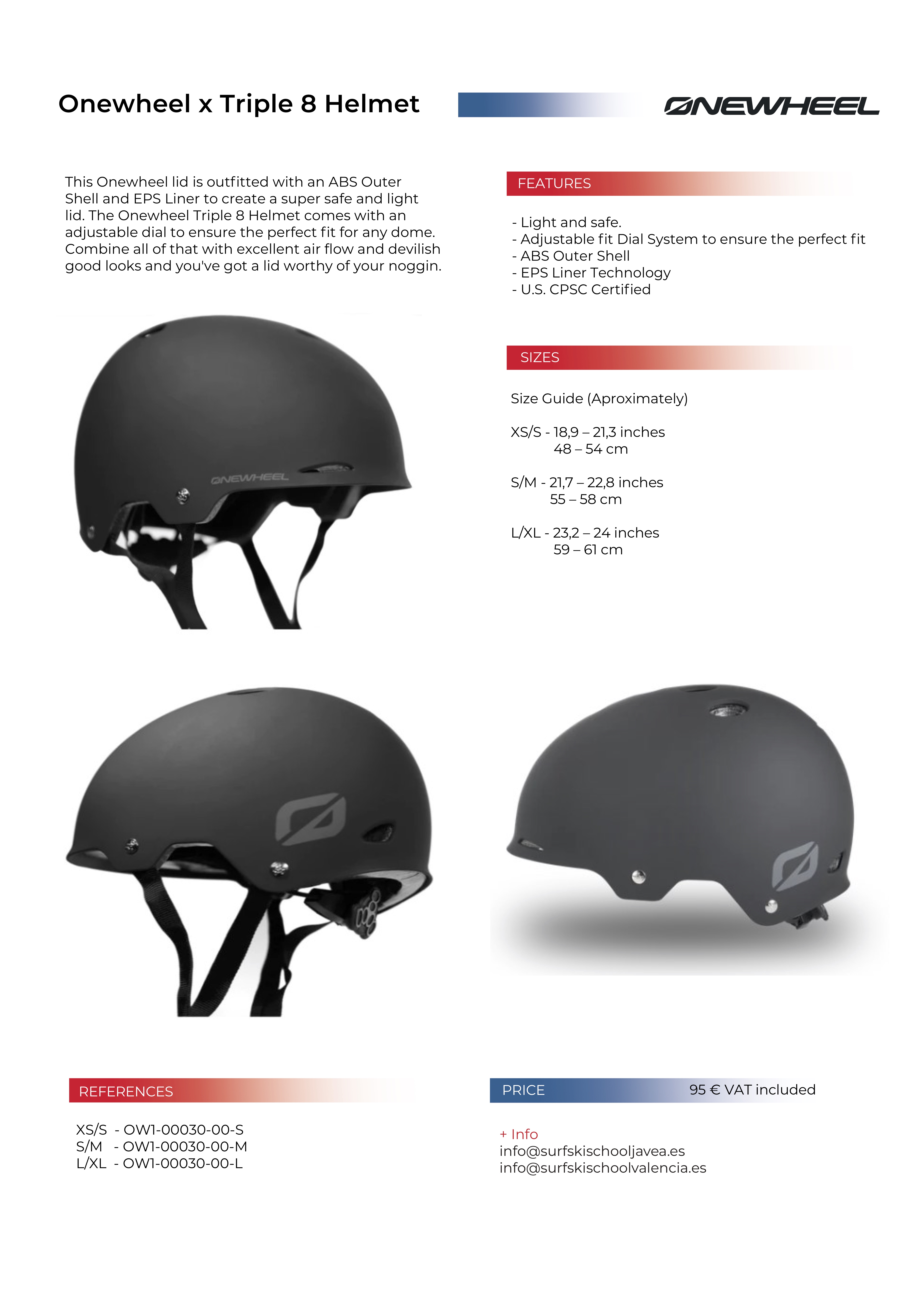 Casco triple 8