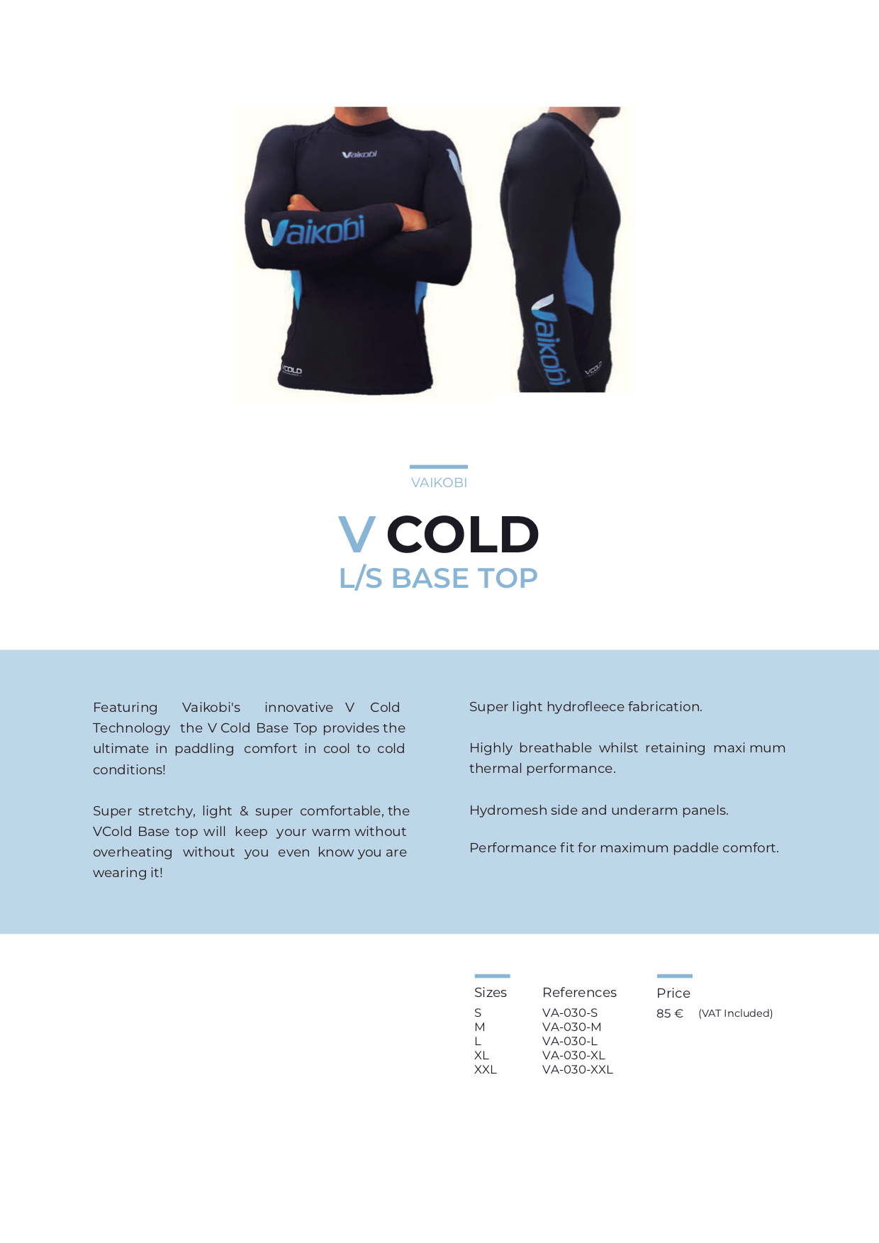 v cold base top