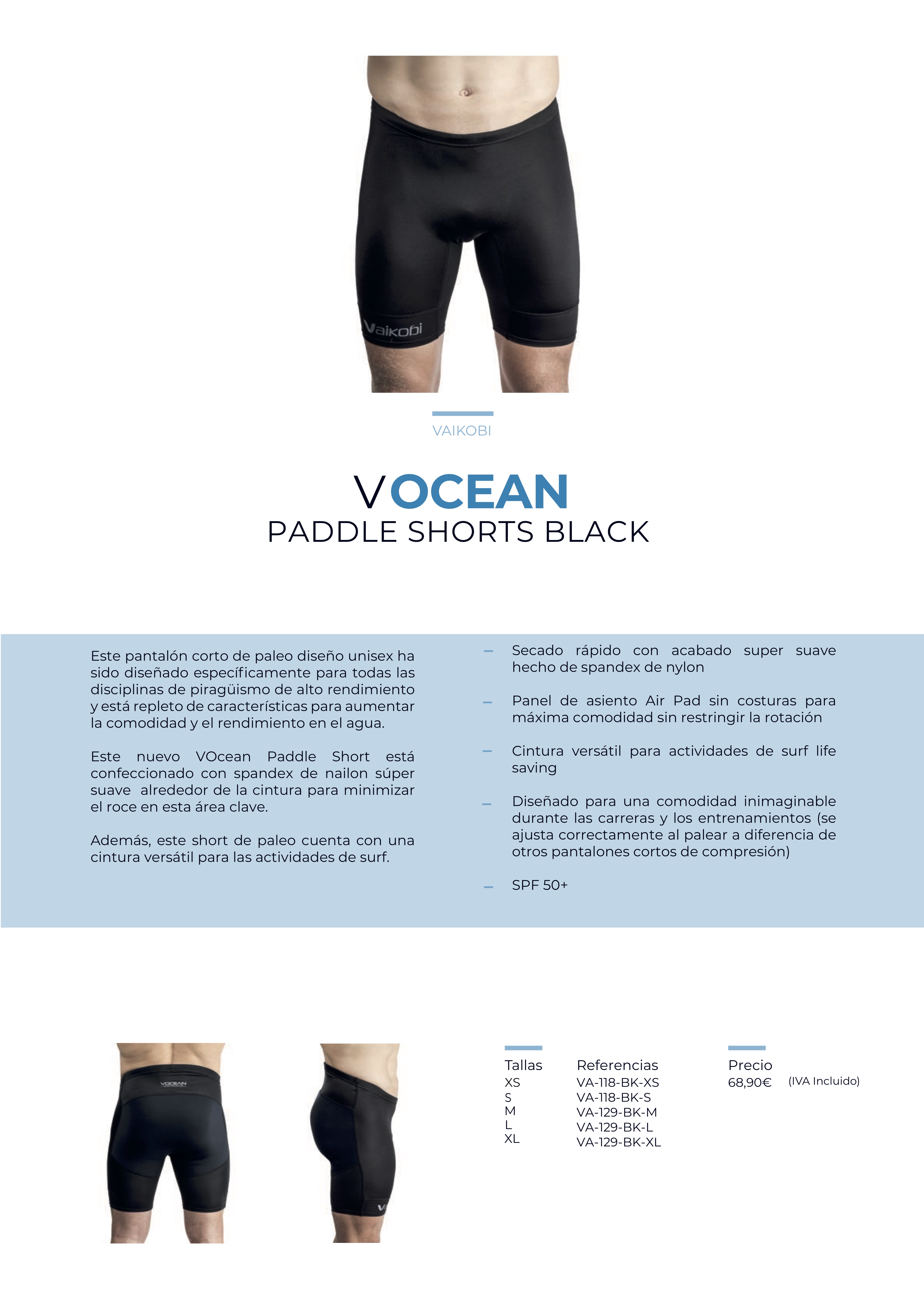 Vocean Paddle short black