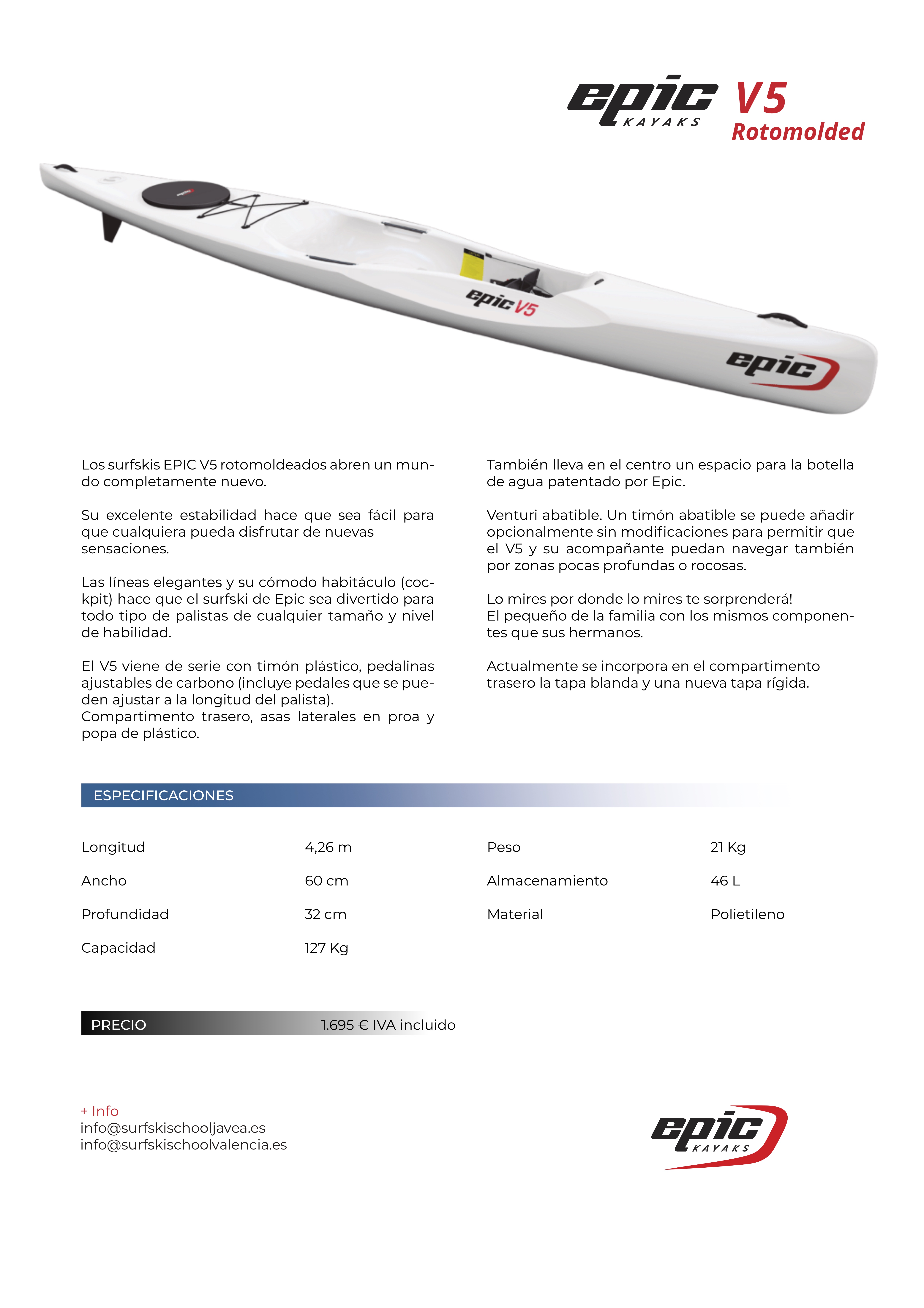 surfski v5 rotomolded